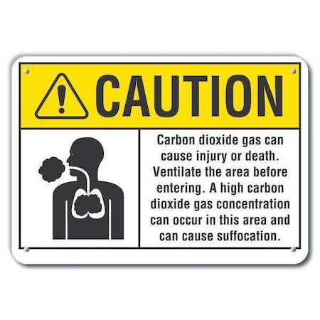 Caution Sign, 10 in H, 14 in W, Plastic, Horizontal Rectangle, English, LCU3-0092-NP_14x10 MPN:LCU3-0092-NP_14x10