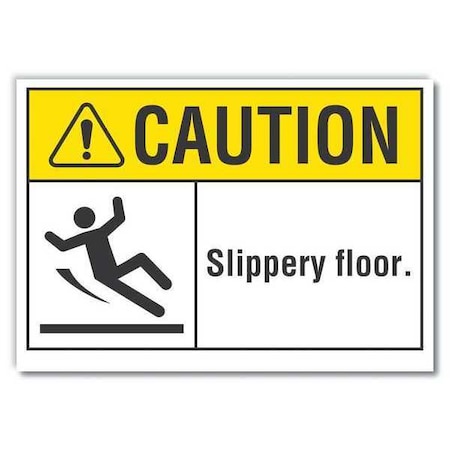 Caution Sign, 7 in H, 10 in W, Non-PVC Polymer, Vertical Rectangle, English, LCU3-0095-ED_10x7 MPN:LCU3-0095-ED_10x7
