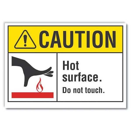 Caution Sign, 10 in H, 14 in W, Non-PVC Polymer, Horizontal Rectangle, English, LCU3-0099-ED_14x10 MPN:LCU3-0099-ED_14x10