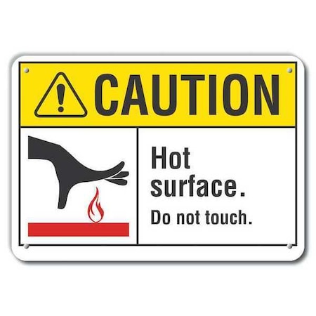 Caution Sign, 10 in H, 14 in W, Plastic, Horizontal Rectangle, English, LCU3-0099-NP_14x10 MPN:LCU3-0099-NP_14x10