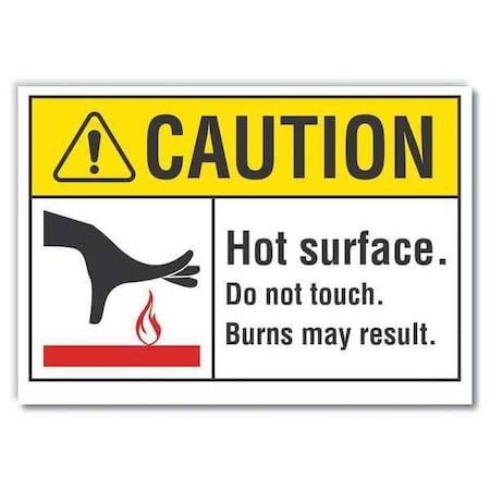 Caution Sign, 10 in H, 14 in W, Non-PVC Polymer, Horizontal Rectangle, English, LCU3-0100-ED_14x10 MPN:LCU3-0100-ED_14x10
