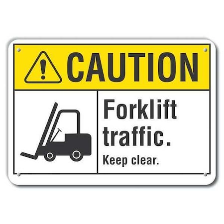 Caution Sign, 10 in H, 14 in W, Plastic, Horizontal Rectangle, English, LCU3-0119-NP_14x10 MPN:LCU3-0119-NP_14x10