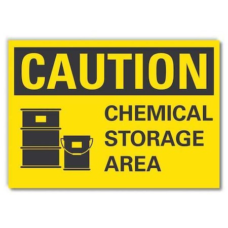 Caution Sign, 10 in H, 14 in W, Non-PVC Polymer, Horizontal Rectangle, English, LCU3-0128-ED_14x10 MPN:LCU3-0128-ED_14x10