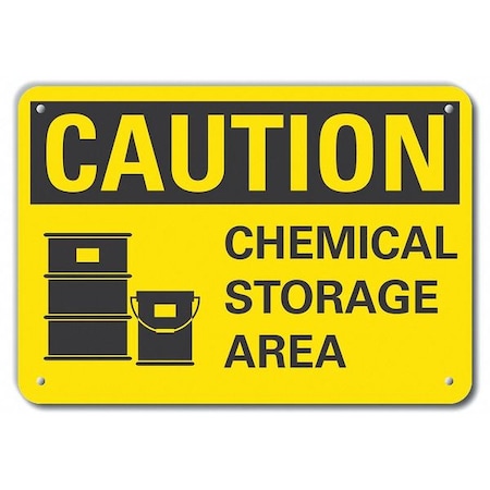 Caution Sign, 7 in H, 10 in W, Plastic, Vertical Rectangle, English, LCU3-0128-NP_10x7 MPN:LCU3-0128-NP_10x7