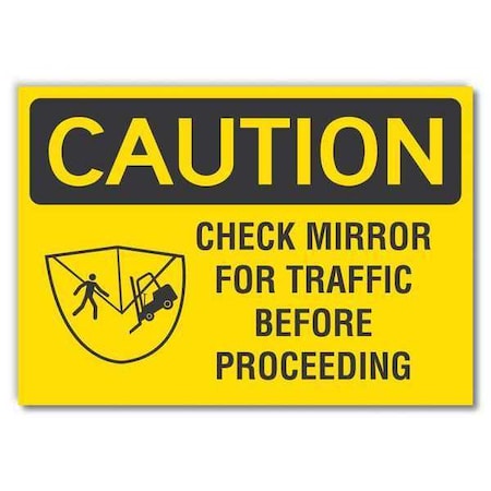 Caution Sign, 7 in H, 10 in W, Non-PVC Polymer, Vertical Rectangle, English, LCU3-0135-ED_10x7 MPN:LCU3-0135-ED_10x7