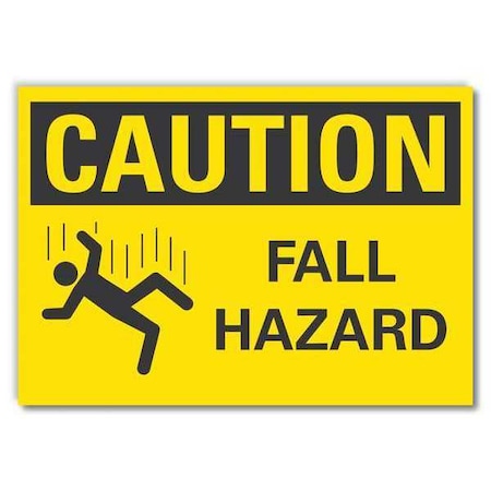 Caution Sign, 7 in H, 10 in W, Non-PVC Polymer, Vertical Rectangle, English, LCU3-0136-ED_10x7 MPN:LCU3-0136-ED_10x7