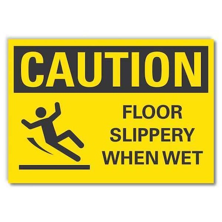 Caution Sign, 7 in H, 10 in W, Non-PVC Polymer, Vertical Rectangle, English, LCU3-0137-ED_10x7 MPN:LCU3-0137-ED_10x7