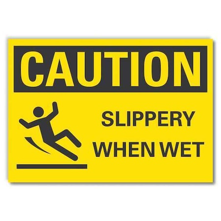 Caution Sign, 7 in H, 10 in W, Non-PVC Polymer, Vertical Rectangle, English, LCU3-0141-ED_10x7 MPN:LCU3-0141-ED_10x7