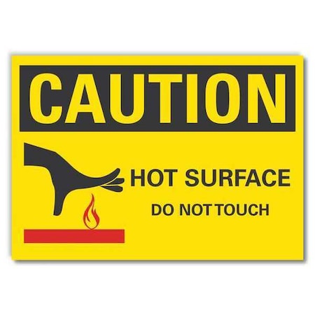 Caution Sign, 7 in H, 10 in W, Non-PVC Polymer, Vertical Rectangle, English, LCU3-0147-ED_10x7 MPN:LCU3-0147-ED_10x7