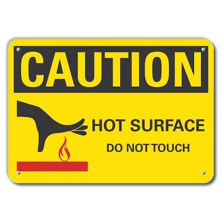 Caution Sign, 10 in H, 14 in W, Plastic, Horizontal Rectangle, English, LCU3-0147-NP_14x10 MPN:LCU3-0147-NP_14x10