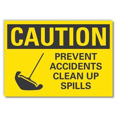 Caution Sign, 10 in H, 14 in W, Non-PVC Polymer, Horizontal Rectangle, LCU3-0154-ED_14x10 MPN:LCU3-0154-ED_14x10