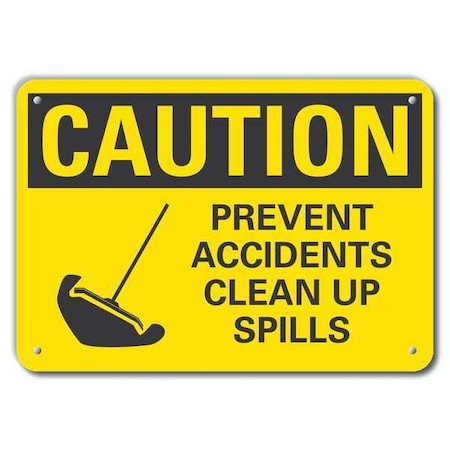 Caution Sign, 10 in H, 14 in W, Plastic, Horizontal Rectangle, English, LCU3-0154-NP_14x10 MPN:LCU3-0154-NP_14x10