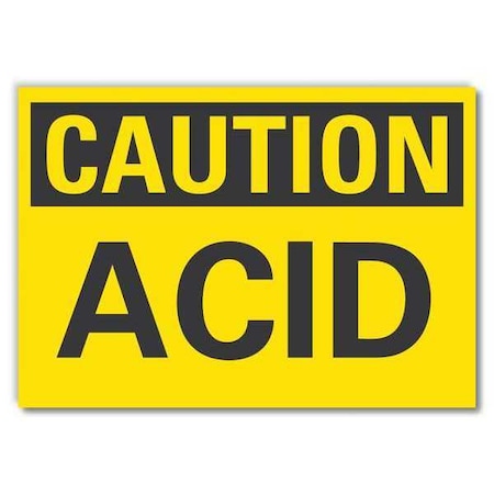 Caution Sign, 7 in H, 10 in W, Non-PVC Polymer, Vertical Rectangle, English, LCU3-0200-ED_10x7 MPN:LCU3-0200-ED_10x7
