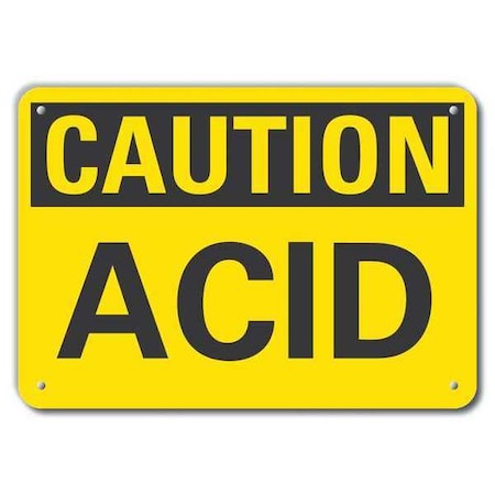 Caution Sign, 7 in H, 10 in W, Plastic, Vertical Rectangle, English, LCU3-0200-NP_10x7 MPN:LCU3-0200-NP_10x7