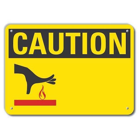 Caution Sign, 10 in H, 14 in W, Plastic, Horizontal Rectangle, English, LCU3-0201-NP_14x10 MPN:LCU3-0201-NP_14x10