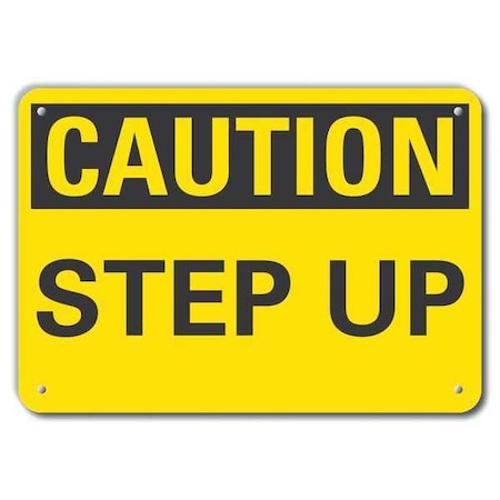Caution Sign, 7 in H, 10 in W, Plastic, Vertical Rectangle, English, LCU3-0204-NP_10x7 MPN:LCU3-0204-NP_10x7