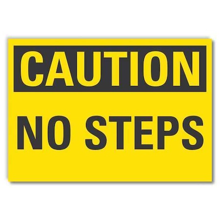 Caution Sign, 10 in H, 14 in W, Non-PVC Polymer, Horizontal Rectangle, LCU3-0206-ED_14x10 MPN:LCU3-0206-ED_14x10