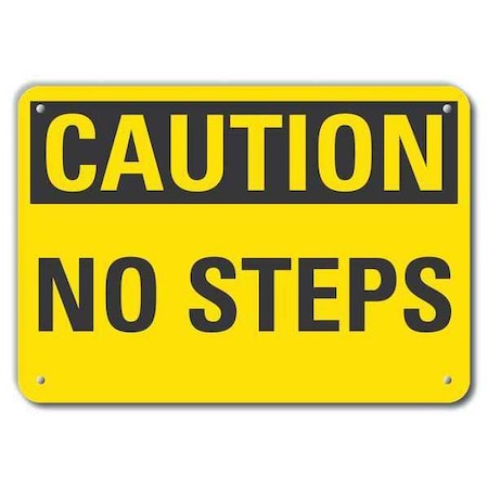 Caution Sign, 7 in H, 10 in W, Plastic, Vertical Rectangle, English, LCU3-0206-NP_10x7 MPN:LCU3-0206-NP_10x7