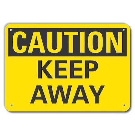 Caution Sign, 7 in H, 10 in W, Plastic, Vertical Rectangle, English, LCU3-0207-NP_10x7 MPN:LCU3-0207-NP_10x7