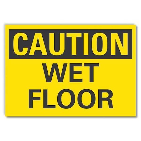 Caution Sign, 10 in H, 14 in W, Non-PVC Polymer, Horizontal Rectangle, LCU3-0208-ED_14x10 MPN:LCU3-0208-ED_14x10