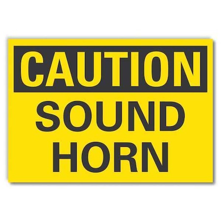 Caution Sign, 7 in H, 10 in W, Non-PVC Polymer, Vertical Rectangle, English, LCU3-0209-ED_10x7 MPN:LCU3-0209-ED_10x7