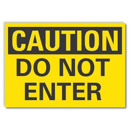 Caution Sign, 7 in H, 10 in W, Non-PVC Polymer, Vertical Rectangle, English, LCU3-0215-ED_10x7 MPN:LCU3-0215-ED_10x7