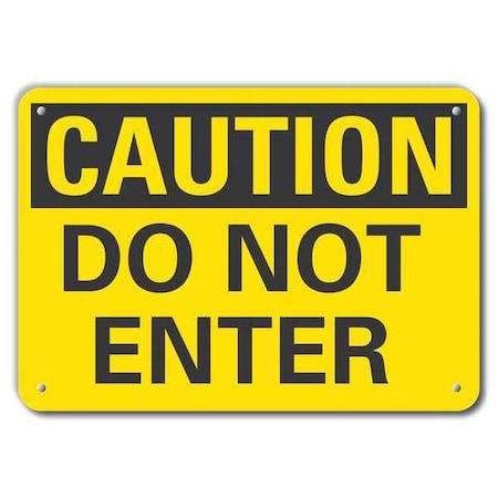 Caution Sign, 7 in H, 10 in W, Plastic, Vertical Rectangle, English, LCU3-0215-NP_10x7 MPN:LCU3-0215-NP_10x7