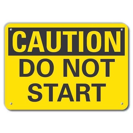 Caution Sign, 10 in Height, 14 in Width, Plastic, Horizontal Rectangle, English MPN:LCU3-0216-NP_14x10