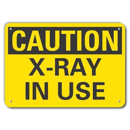 Radiation & Laser Sign, 10 in H x 14 in W, Aluminum, Horizontal Rectangle MPN:LCU3-0220-RA_14x10