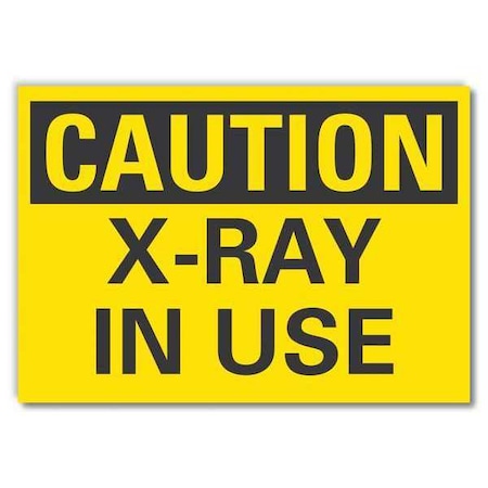 Caution Sign, 5 in H, 7 in W, Reflective Sheeting, Horizontal Rectangle, LCU3-0220-RD_7x5 MPN:LCU3-0220-RD_7x5