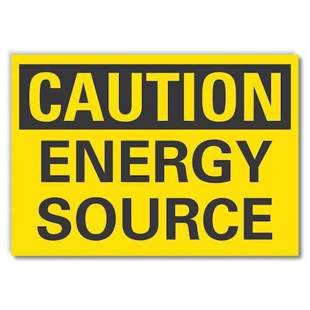 Caution Sign, Self-Adhesive Vinyl, 7 in. H, LCU3-0223-RD_10x7 MPN:LCU3-0223-RD_10x7