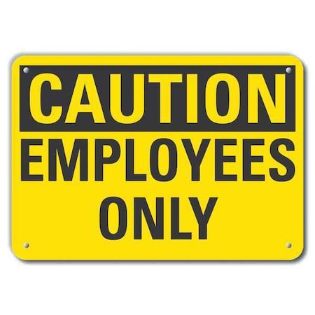 Caution Sign, 10 in H, 14 in W, Plastic, Horizontal Rectangle, English, LCU3-0229-NP_14x10 MPN:LCU3-0229-NP_14x10