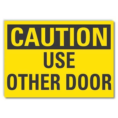 Caution Sign, 5 in H, 7 in W, Reflective Sheeting, Horizontal Rectangle, English, LCU3-0232-RD_7x5 MPN:LCU3-0232-RD_7x5