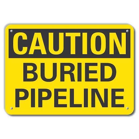 Caution Sign, 7 in H, 10 in W, Vertical Rectangle, English, LCU3-0236-RA_10x7 MPN:LCU3-0236-RA_10x7