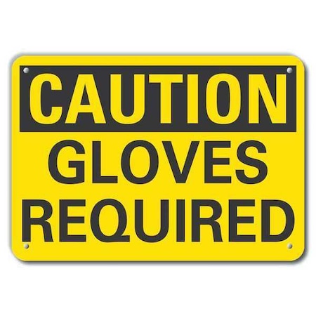 Caution Sign, Recycled Aluminum, 7 in. H, LCU3-0237-RA_10x7 MPN:LCU3-0237-RA_10x7