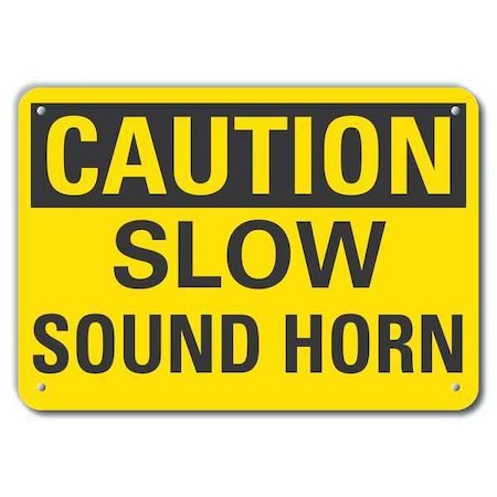 Caution Sign, 7 in H, 10 in W, Aluminum, Vertical Rectangle, English, LCU3-0239-RA_10x7 MPN:LCU3-0239-RA_10x7