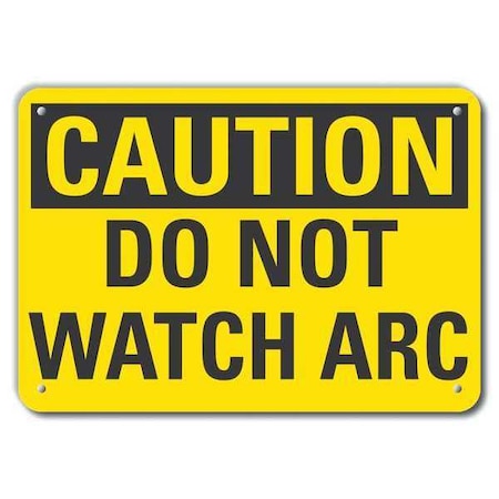 Caution Sign, Recycled Aluminum, 7 in. H, LCU3-0242-RA_10x7 MPN:LCU3-0242-RA_10x7