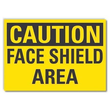 Face Mask Caution Reflective Label, 3 1/2 in Height, 5 in Width, Reflective Sheeting, English MPN:LCU3-0243-RD_5x3.5