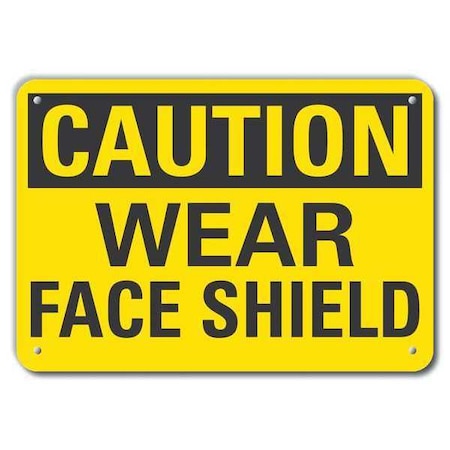 Caution Sign, Recycled Aluminum, 7 in. H, LCU3-0244-RA_10x7 MPN:LCU3-0244-RA_10x7