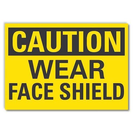 Caution Sign, Self-Adhesive Vinyl, 10 in H, LCU3-0244-RD_14x10 MPN:LCU3-0244-RD_14x10