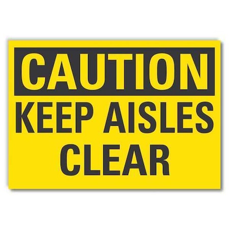 Caution Sign, 5 in H, 7 in W, Reflective Sheeting, Horizontal Rectangle, English, LCU3-0247-RD_7x5 MPN:LCU3-0247-RD_7x5