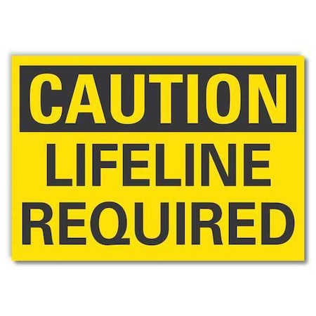 Caution Sign, Self-Adhesive Vinyl, 10 in H MPN:LCU3-0248-RD_14x10