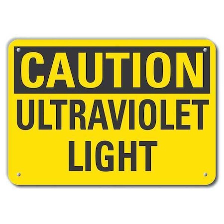 Radiation & Laser Sign, 7 in H x 10 in W, Aluminum, Vertical Rectangle MPN:LCU3-0249-RA_10x7