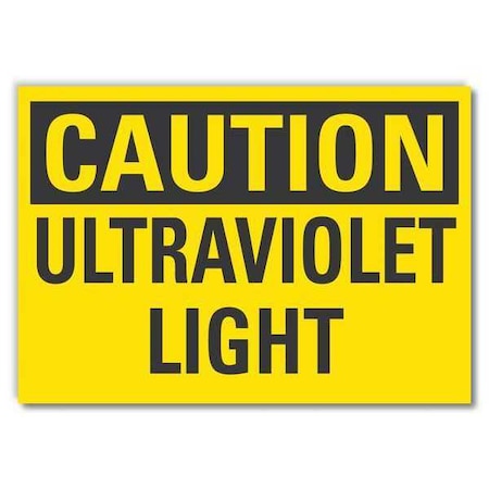 Radiation & Laser Sign, 5 in H x 7 in W, Reflective Sheeting, Horizontal Rectangle MPN:LCU3-0249-RD_7x5