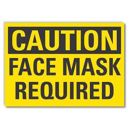 Caution Sign, Self-Adhesive Vinyl, 5 in. H MPN:LCU3-0253-RD_7x5