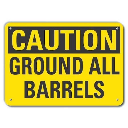 Caution Sign, Recycled Aluminum, 7 in. H, LCU3-0254-RA_10x7 MPN:LCU3-0254-RA_10x7