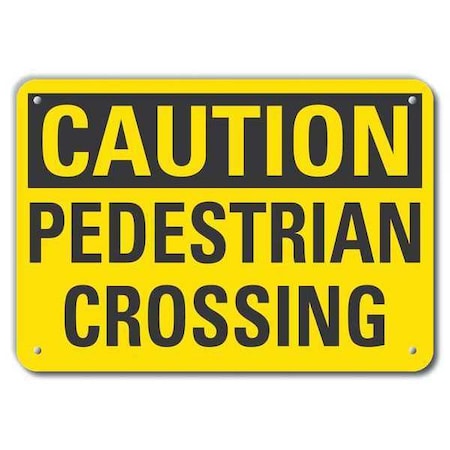 Caution Sign, 10 in H, 14 in W, Aluminum, Horizontal Rectangle, English, LCU3-0255-RA_14x10 MPN:LCU3-0255-RA_14x10