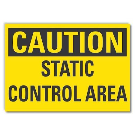 Caution Sign, Self-Adhesive Vinyl, 10 in H, LCU3-0257-RD_14x10 MPN:LCU3-0257-RD_14x10