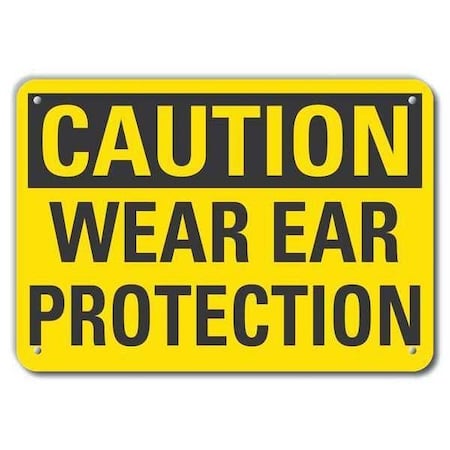 Caution Sign, Recycled Aluminum, 7 in. H, LCU3-0259-RA_10x7 MPN:LCU3-0259-RA_10x7