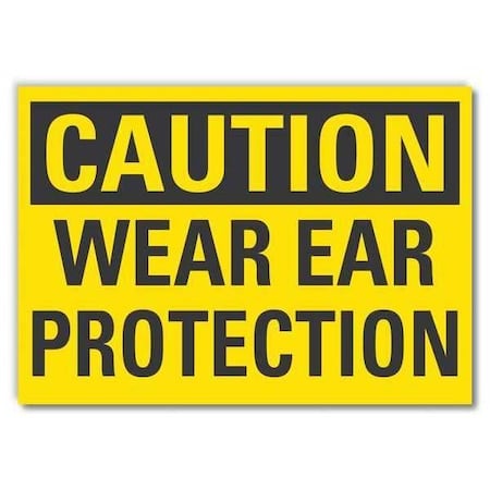 Caution Sign, Self-Adhesive Vinyl, 10 in H, LCU3-0259-RD_14x10 MPN:LCU3-0259-RD_14x10